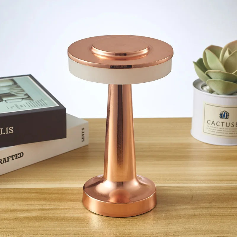 UFO LED Touch Table Lamp – Rechargeable Metal Desk Night Light LED Table Lamp Axl