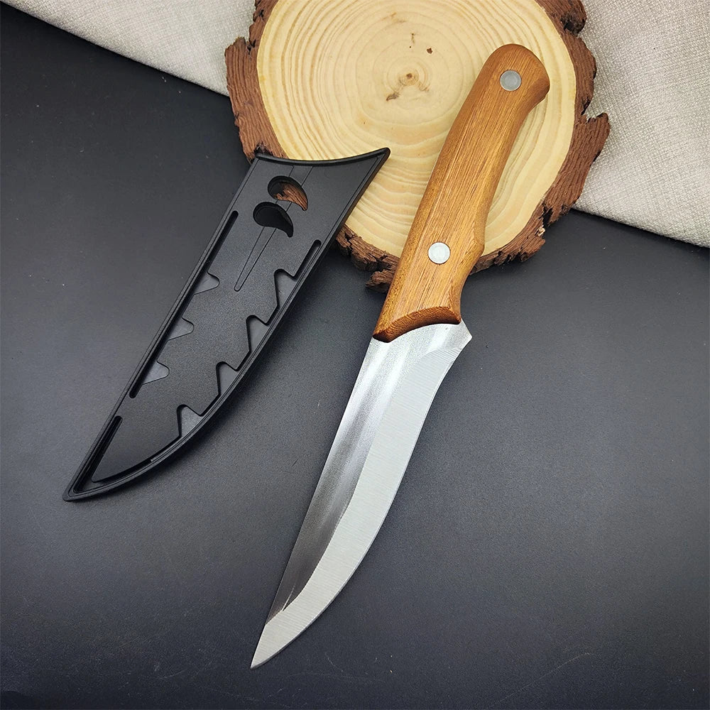 5.8" Boning Knife – Stainless Steel, Wood Handle & Sheath Boning Knife Axl