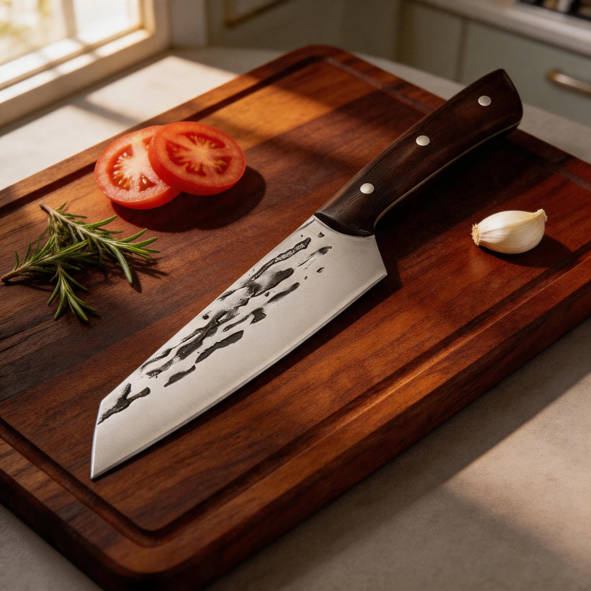 Japanese Forged Stainless Steel Chef Knife – Wood Handle Chef Knife Axl