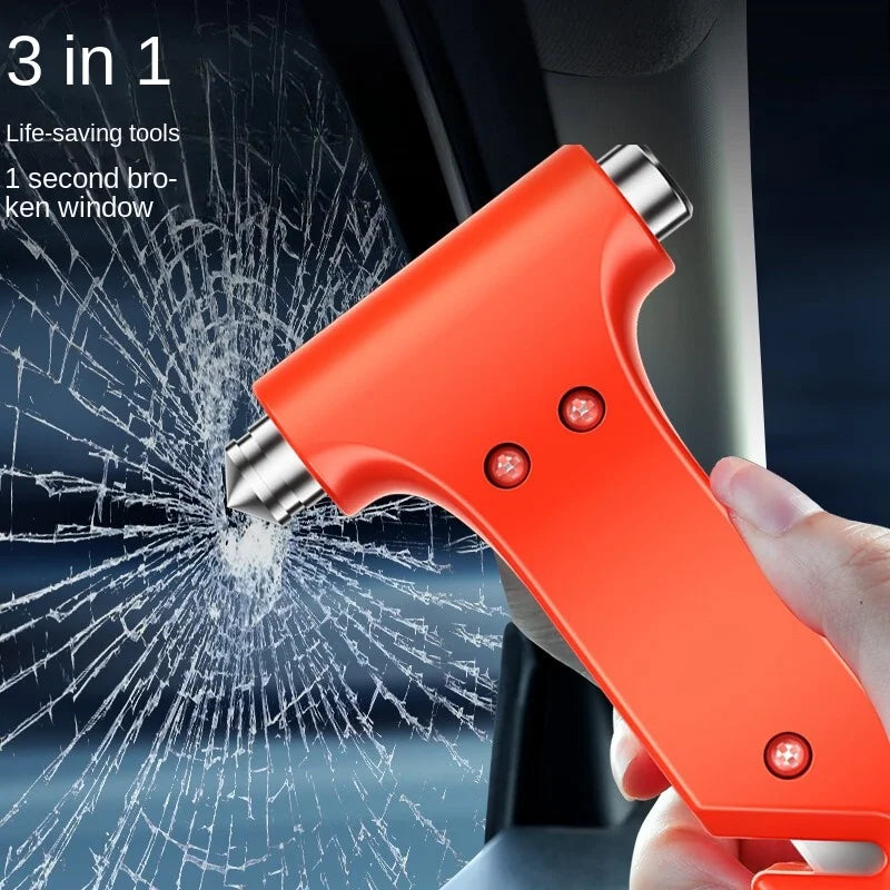 2-in-1 Car Safety Hammer – Window Breaker & Seat Belt Cutter Car Emergency Tool Axl