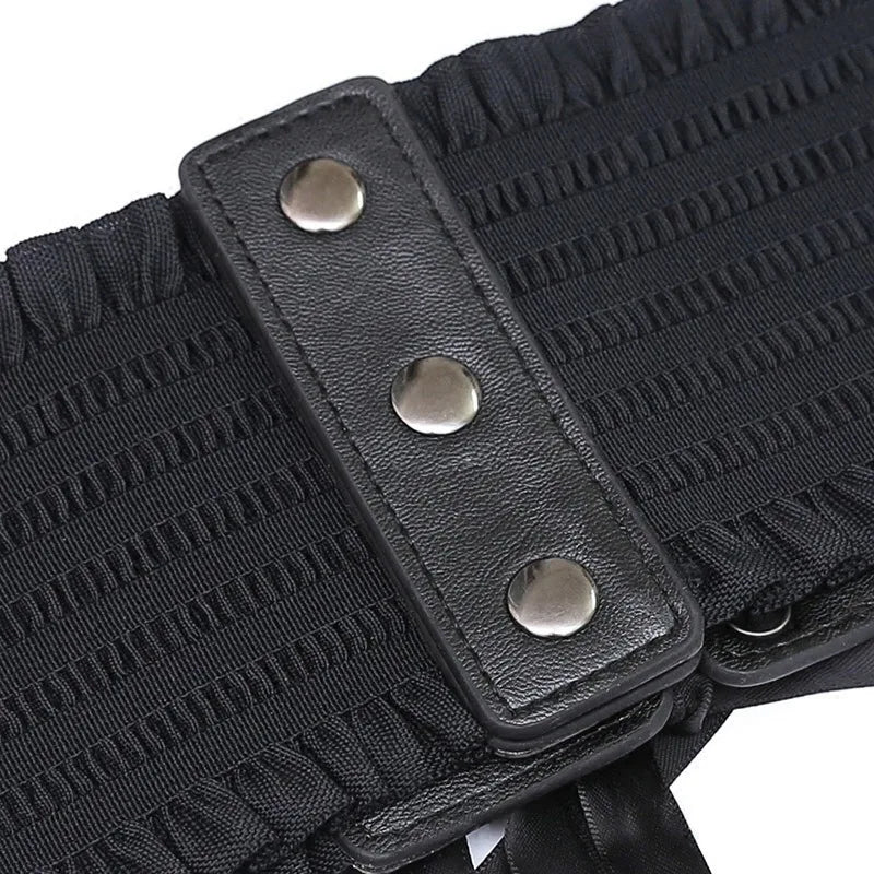 Women's Wide Elastic Corset Belt with Tassels | High Waist Wide Corset Belt Axl