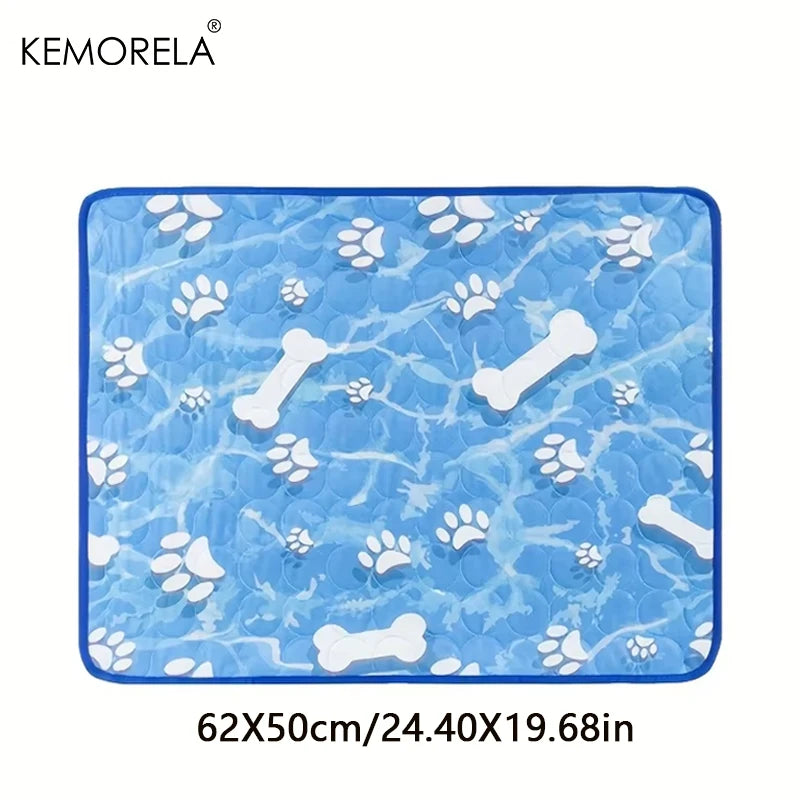 KEMORELA Large Dog Cooling Mat – Ice Silk Self-Cooling Pad Pet Cooling Mat Axl 62X50cm