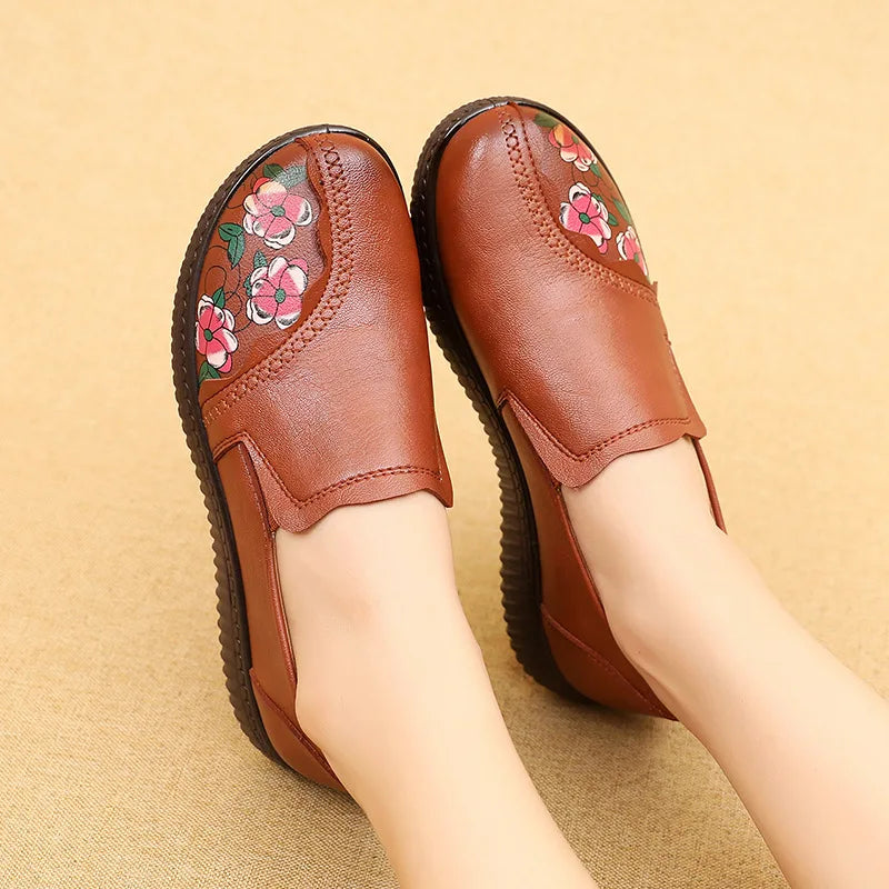 Women's Soft Ballet Flats – Breathable Slip-On Loafers | Lorilury Ballet Flats Axl Brown 38