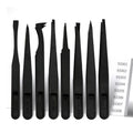Anti-Static Precision Tweezers Set – Electronics & Jewelry 6 Pc Precision Tweezers Set Axl black-1set