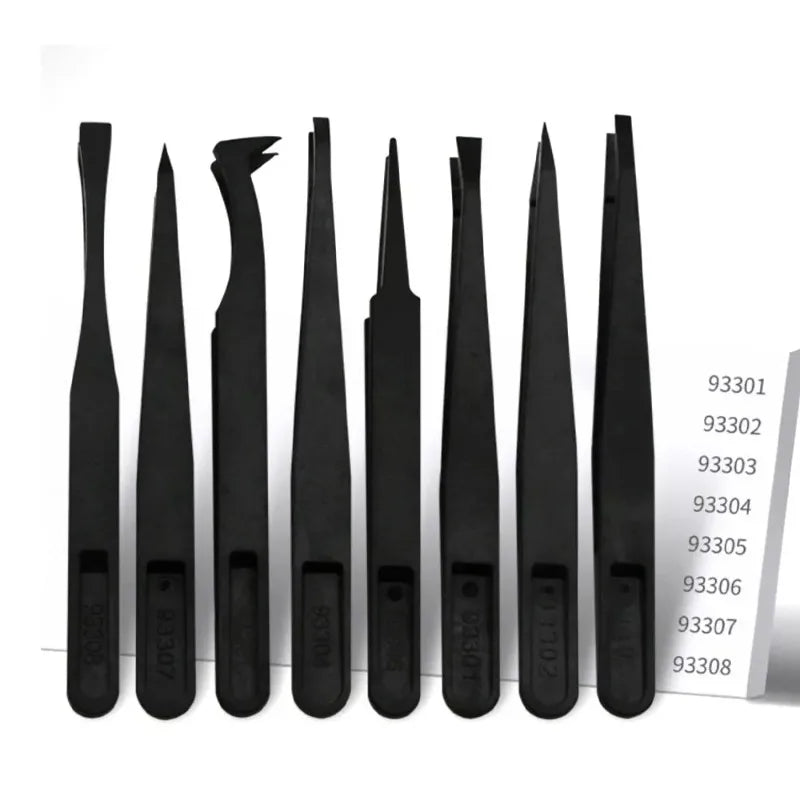Anti-Static Precision Plastic Tweezers Set – Lab, Electronics & Jewelry Precision Tweezers Set Axl black-1set