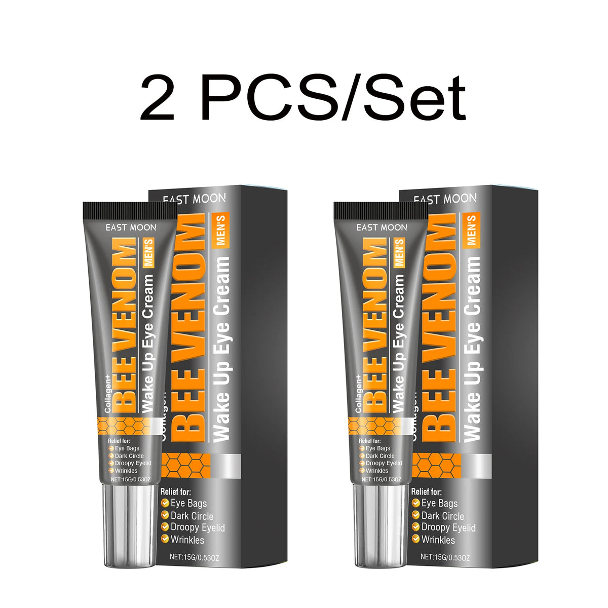 Bee Venom Eye Cream, Essence & Patches – Men's Eye Set Eye Care Set Axl Eye Cream 2PCS