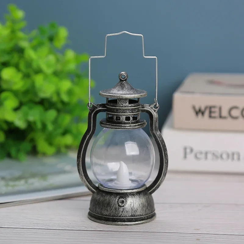 Retro Vintage LED Pumpkin Lantern – Halloween & Christmas Decor Decorative LED Lantern Axl bronze silver 3inch