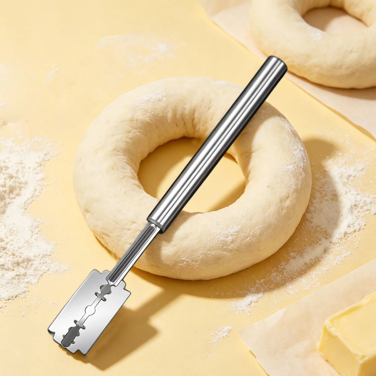 Bread Lame Dough Scoring Knife – Stainless Steel Baker Tool Bread Scoring Knife Axl
