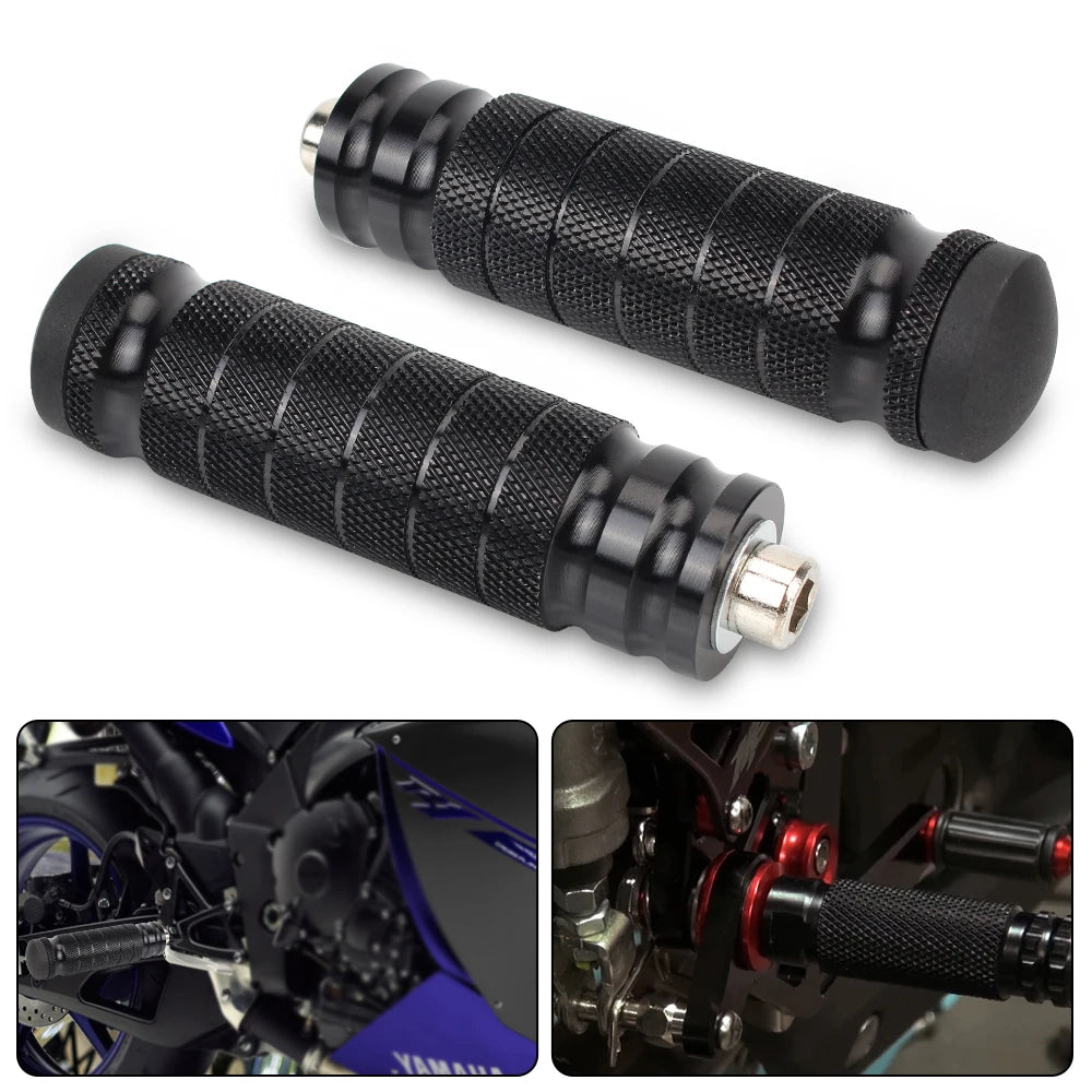 Universal CNC Aluminum Motorcycle Rear Footpegs – Rearset Pair Motorcycle Footpegs Axl