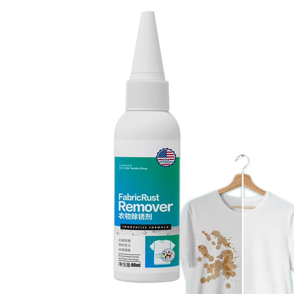 Fabric Rust Stain Remover 80ml – Clothes, Carpets & Upholstery Fabric Stain Remover Axl