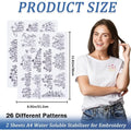 Stick & Stitch Embroidery Transfer Stabilizers – 2 Sheets Embroidery Stabilizer Axl AECH04-11847