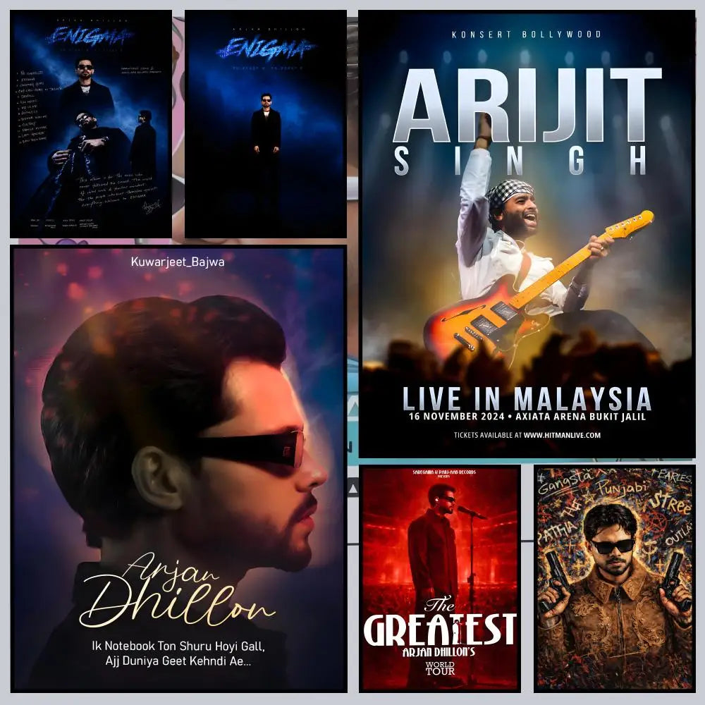 Arjan Dhillon Waterproof PVC Wall Poster – Peel & Stick HD Art Wall Poster Axl
