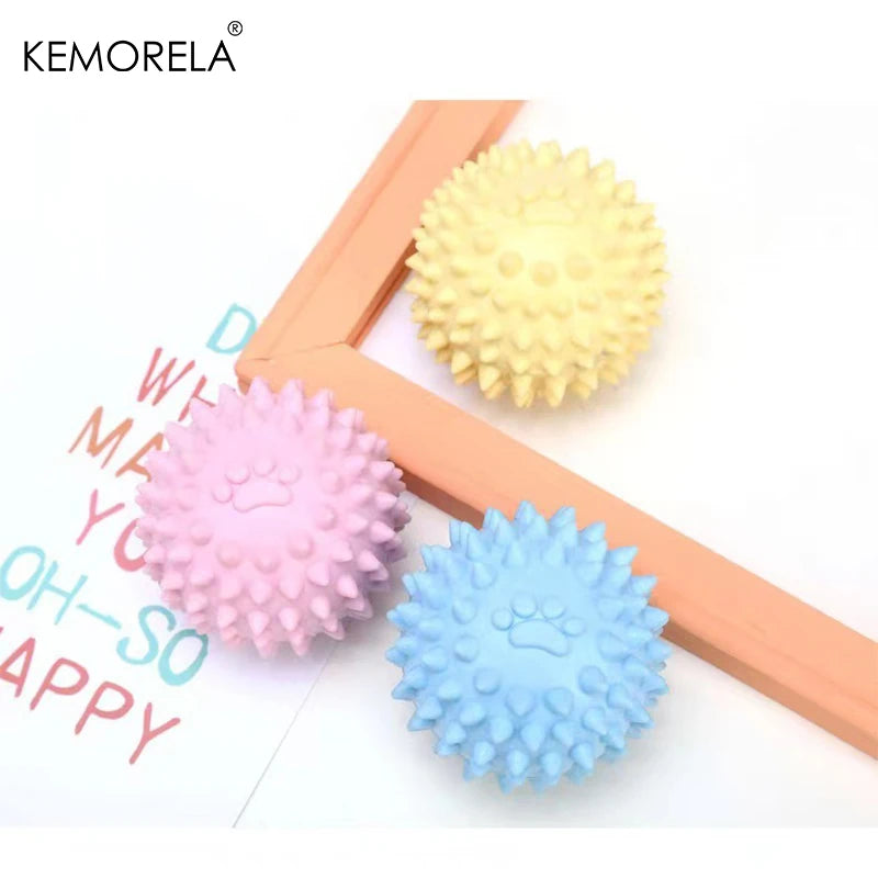 KEMORELA Dog Paw Print Thorn Ball TPR Chew Toy – Small Dogs Dog Chew Toy Axl