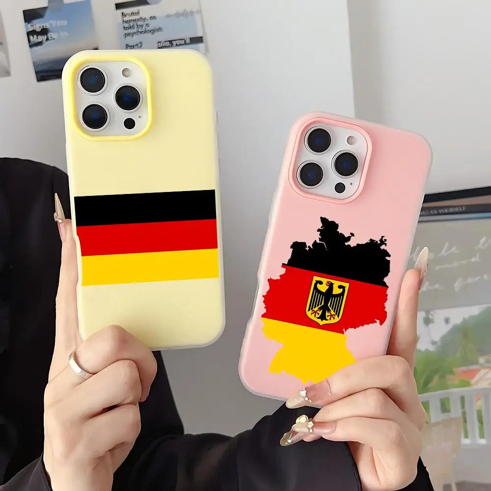 Germany Flag 2-in-1 iPhone Case with Card Holder | TPU Cover iPhone Wallet Case Axl