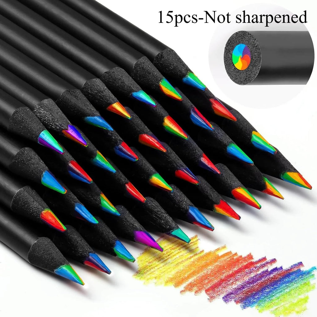 15-Piece Professional Art Pencil Set – Sketch, Draw & Color Art Pencil Set Axl Black-15PCS