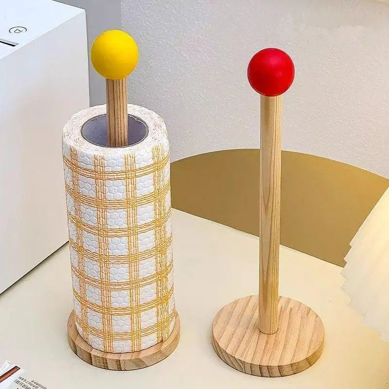 Wood Freestanding Tissue Roll Holder – No Drill, Anti-Slip Tissue Roll Holder Axl