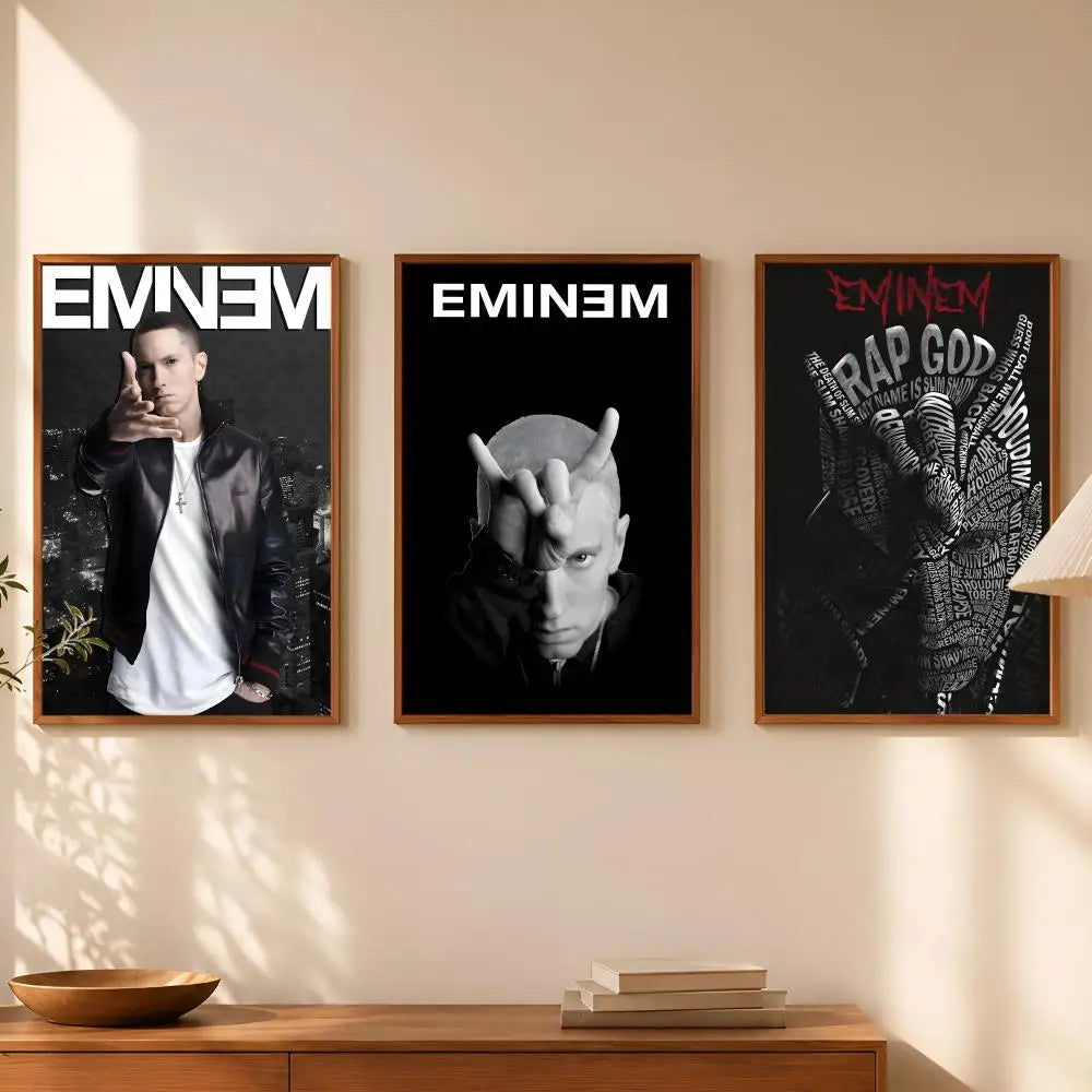 Eminem HD PVC Self-Stick Wall Poster – Waterproof Music Decor Wall Art Poster Axl