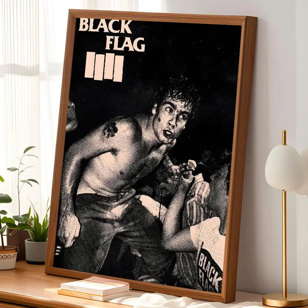 Black Flag Band HD Wall Poster – Self-Stick Waterproof Art Wall Art Poster Axl