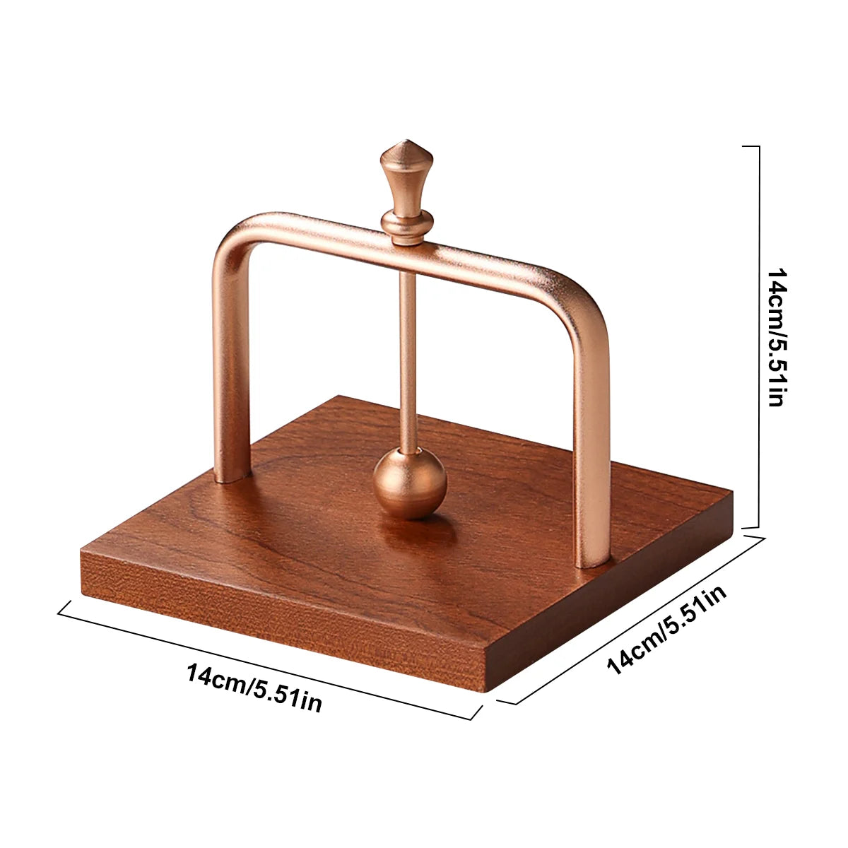 Modern Napkin Holder with Wooden Base | Gold, Black, White Napkin Holder Axl H