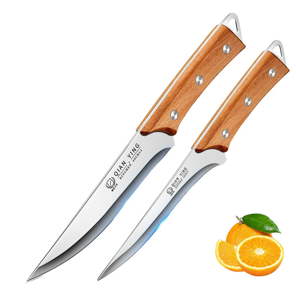 Professional Stainless Steel Boning Knife with Wood Handle & Cover Boning Kitchen Knife Axl
