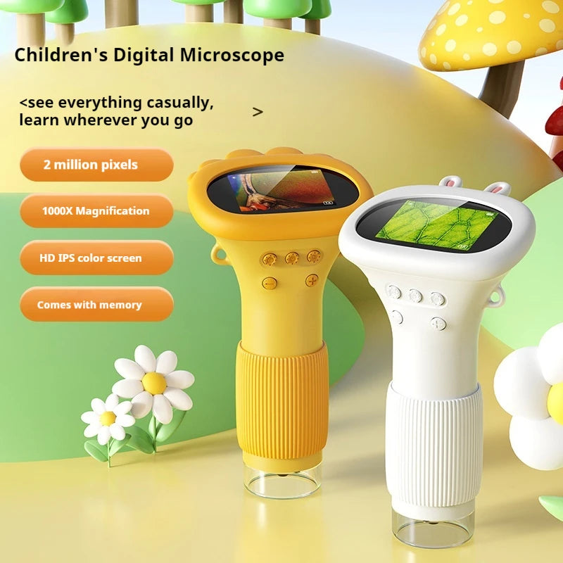 Kids Handheld Optical Microscope – 500X Portable Mini Science Kids Science Microscope Axl