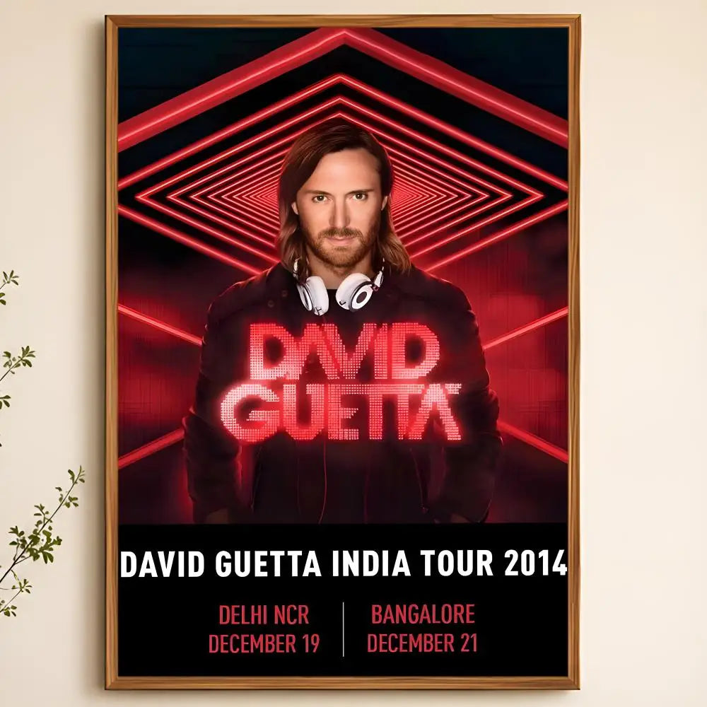 David Guetta PVC Wall Poster – Peel & Stick HD Waterproof Art Wall Art Poster Axl White08 60X90cmNoframe