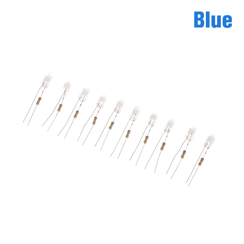 10-Pack 6mm Neon Indicator Bulbs – Green, Red & Blue 220V Neon Indicator Bulbs Axl Blue