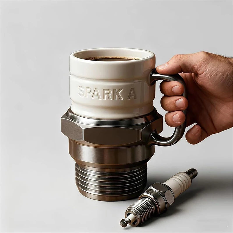 Spark Plug Coffee Mug – Novelty Gearhead Car Lover Gift Novelty Coffee Mug Axl