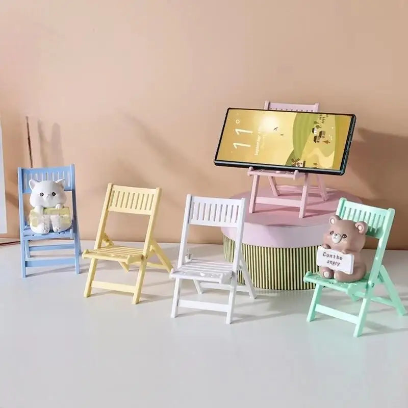 Mini Beach Chair Phone Stand – Foldable Desktop Tablet Holder Phone Stand Axl