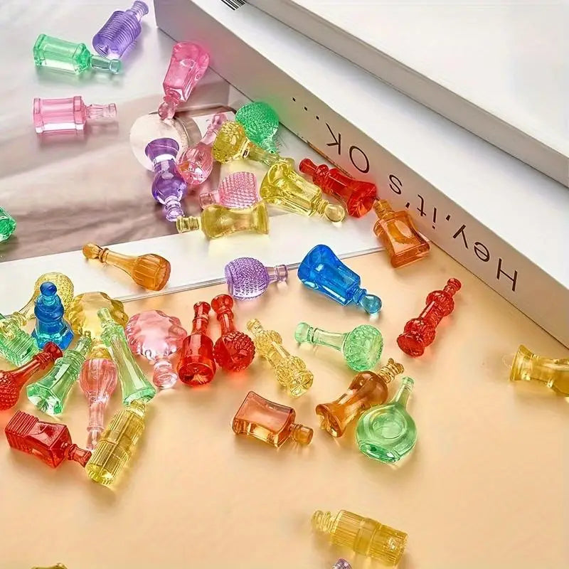 50pcs Mini Bottle Ornaments for DIY Micro Landscapes & Crafts Miniature Craft Ornaments Axl