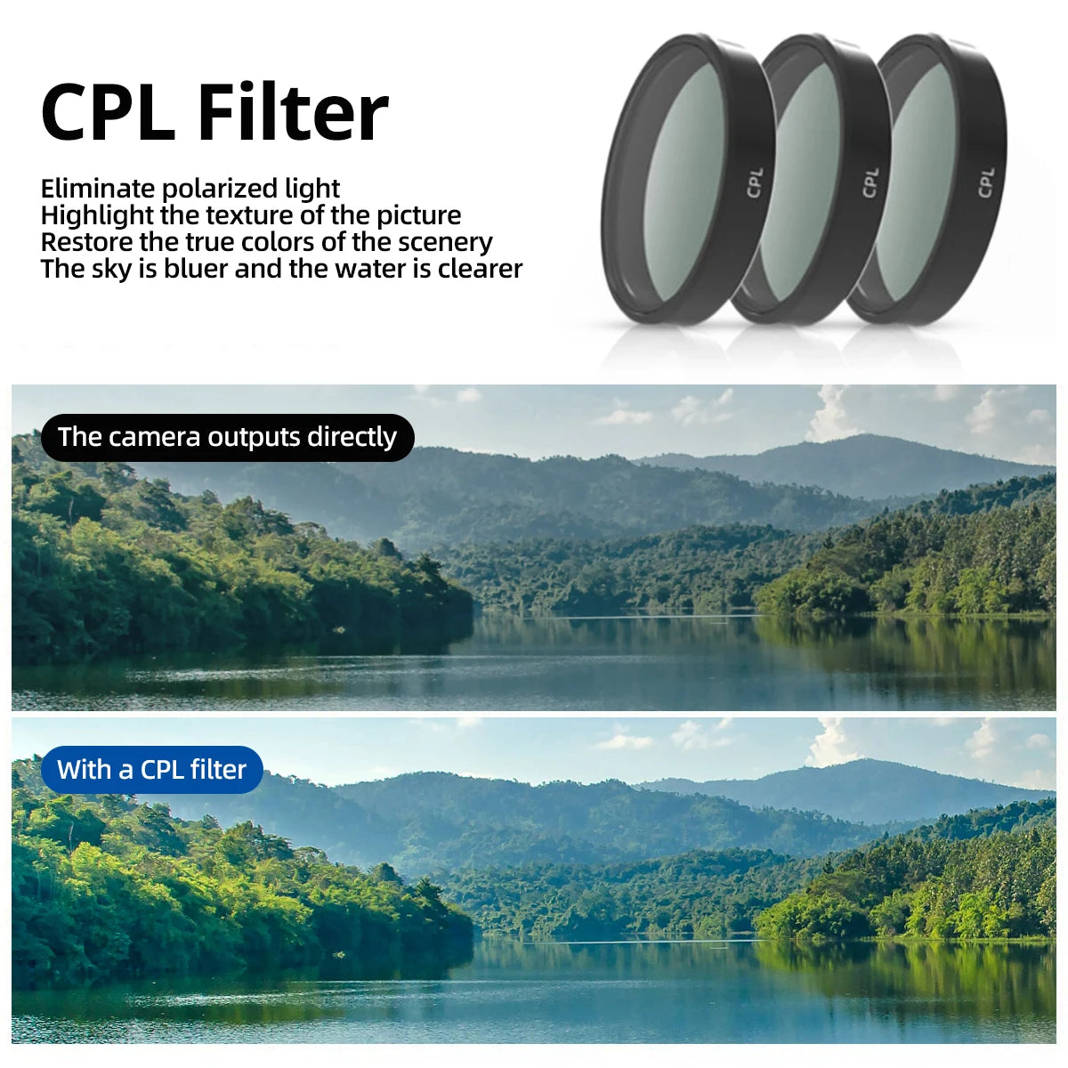 DJI Osmo Action 3/4/5 Lens Filters – CPL ND8 ND16 ND32 NDPL Action Camera Filters Axl