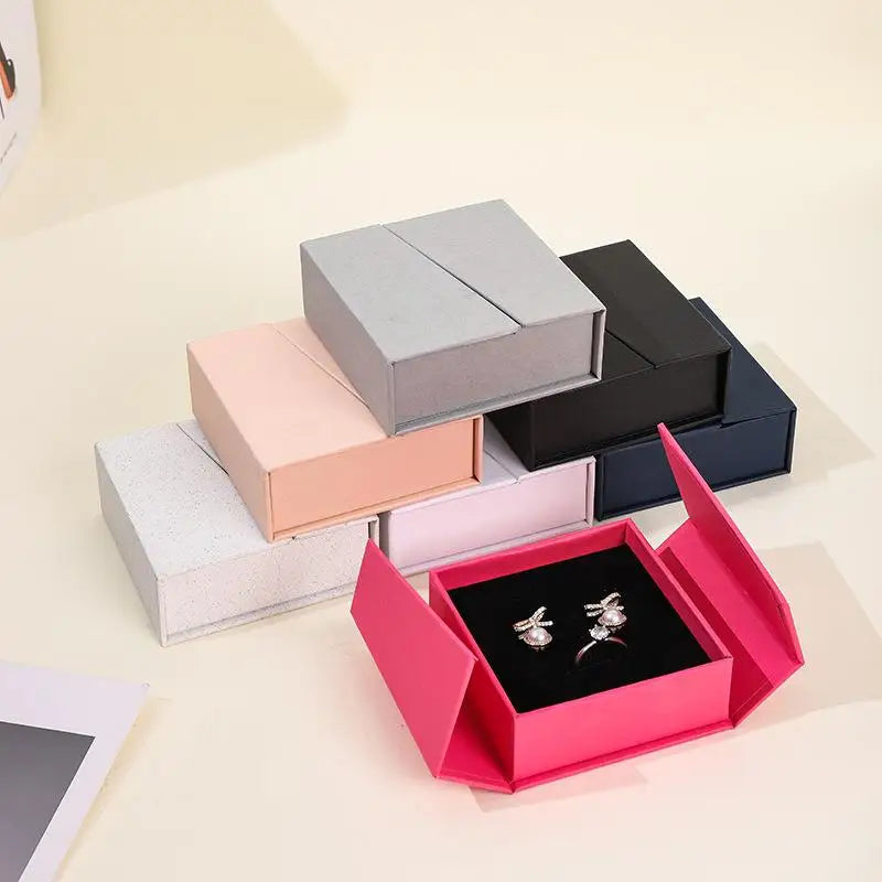 Magnetic Flip Jewelry Box – Earring, Necklace & Ring Organizer Jewelry Organizer Box Axl