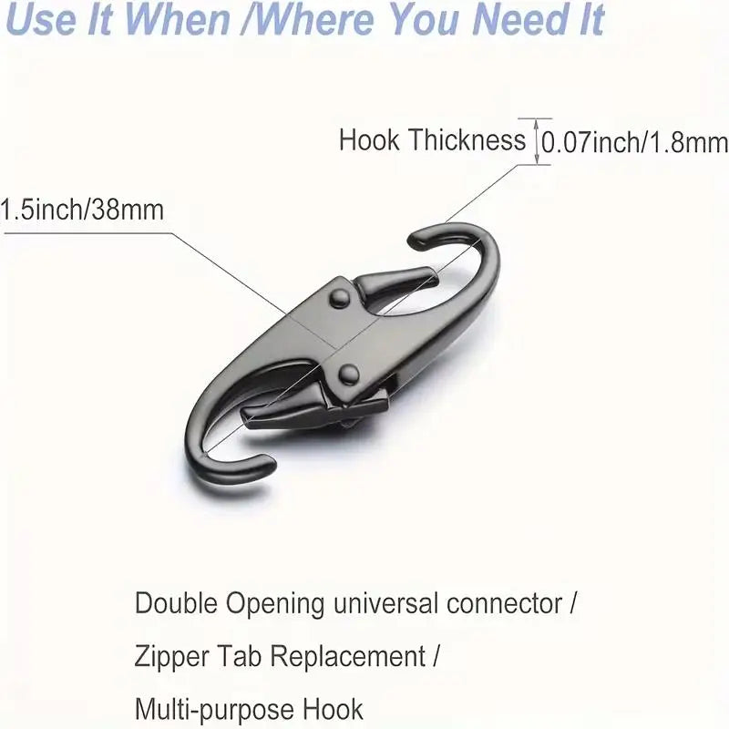 4-Pack Metal Zipper Lock Clips – Theft Deterrent & Pull Replacement Zipper Lock Clips Axl