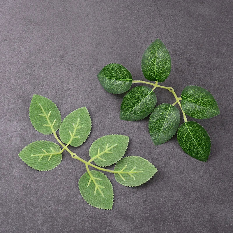 Artificial Rose Leaves Silk Greenery for DIY Crafts 10/30/50 Pcs Artificial Floral Leaves Axl