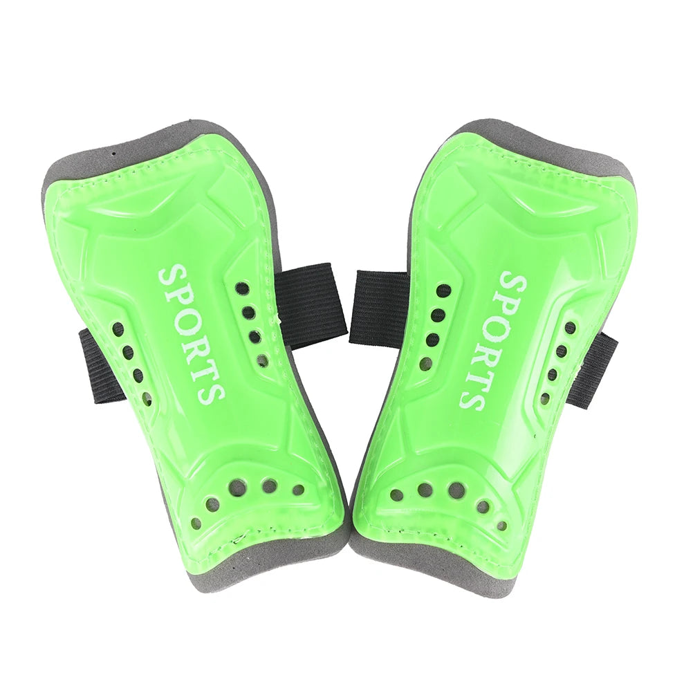 Kids Soccer Shin Guards – Lightweight Football Leg Protector Pair Soccer Shin Guards Axl Green