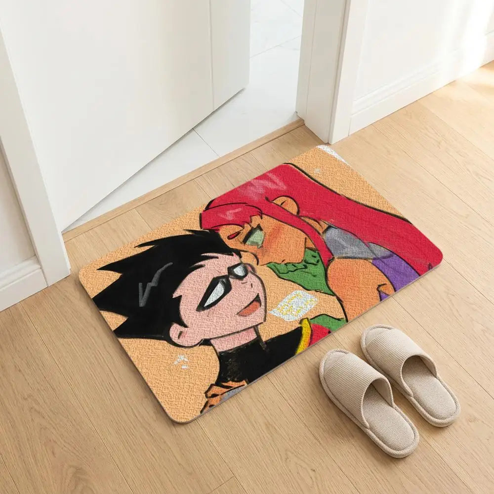 Teen Titans Go! Diatomite Bath Mat – Non-Slip & Quick Dry Diatomite Bath Mat Axl White9 50x80cm