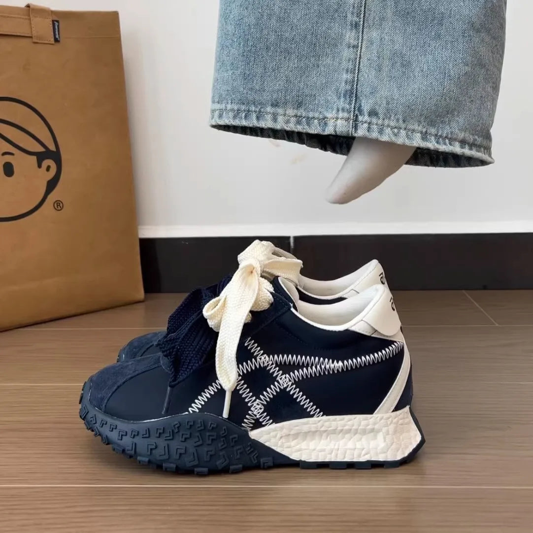 Women's Chunky Sneakers – Thick Sole Casual Lace-Up Shoes Chunky Sneakers Axl