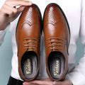 Men's Pointed Toe Oxford Dress Shoes – Office & Wedding Oxford Dress Shoes Axl Chocolate 39