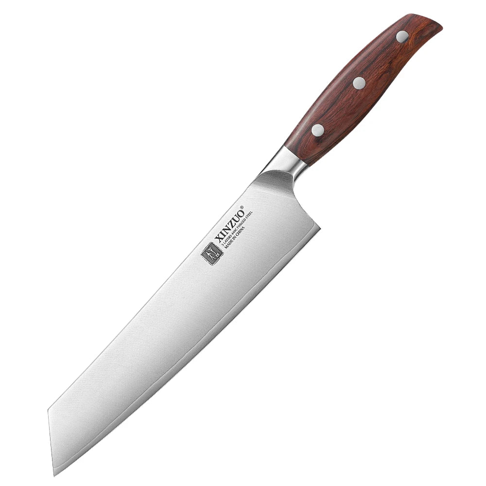 XINZUO 3-Piece Knife Set – Bunka Santoku Utility 440C Steel Kitchen Knife Set Axl 1pc Bunka Knife