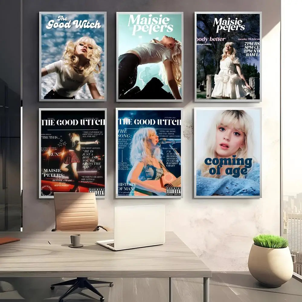 Maisie Peters Self-Adhesive Wall Poster | Modern Fan Art Décor Wall Art Poster Axl