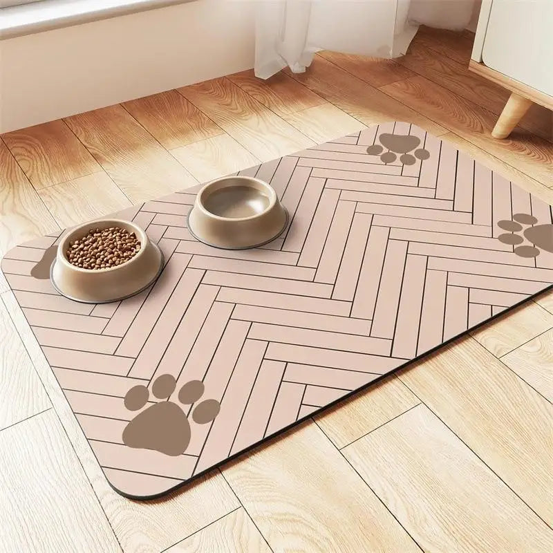 Diatomaceous Earth Pet Placemat – Non-Slip Absorbent Food Mat Pet Feeding Mat Axl D 30X50cm