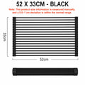 Roll-Up Silicone Dish Drying Rack Over Sink | UWHISE Dish Drying Rack Axl 52 x 33cm -Black