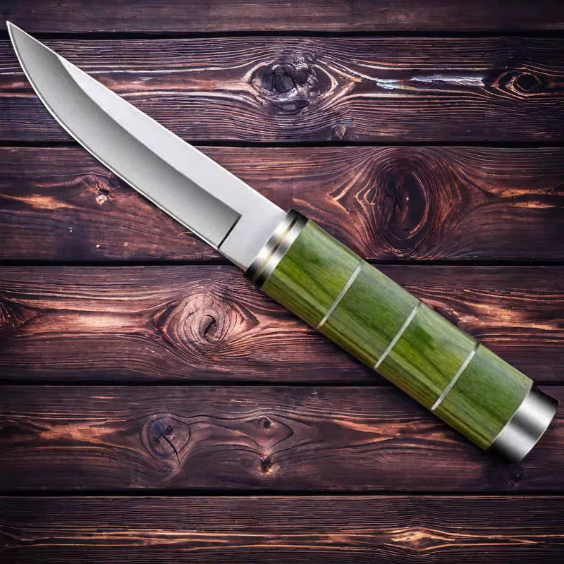 COOKCRAZE Portable Paring Knife – Steel & Pakka Wood Handle Paring Knife Axl