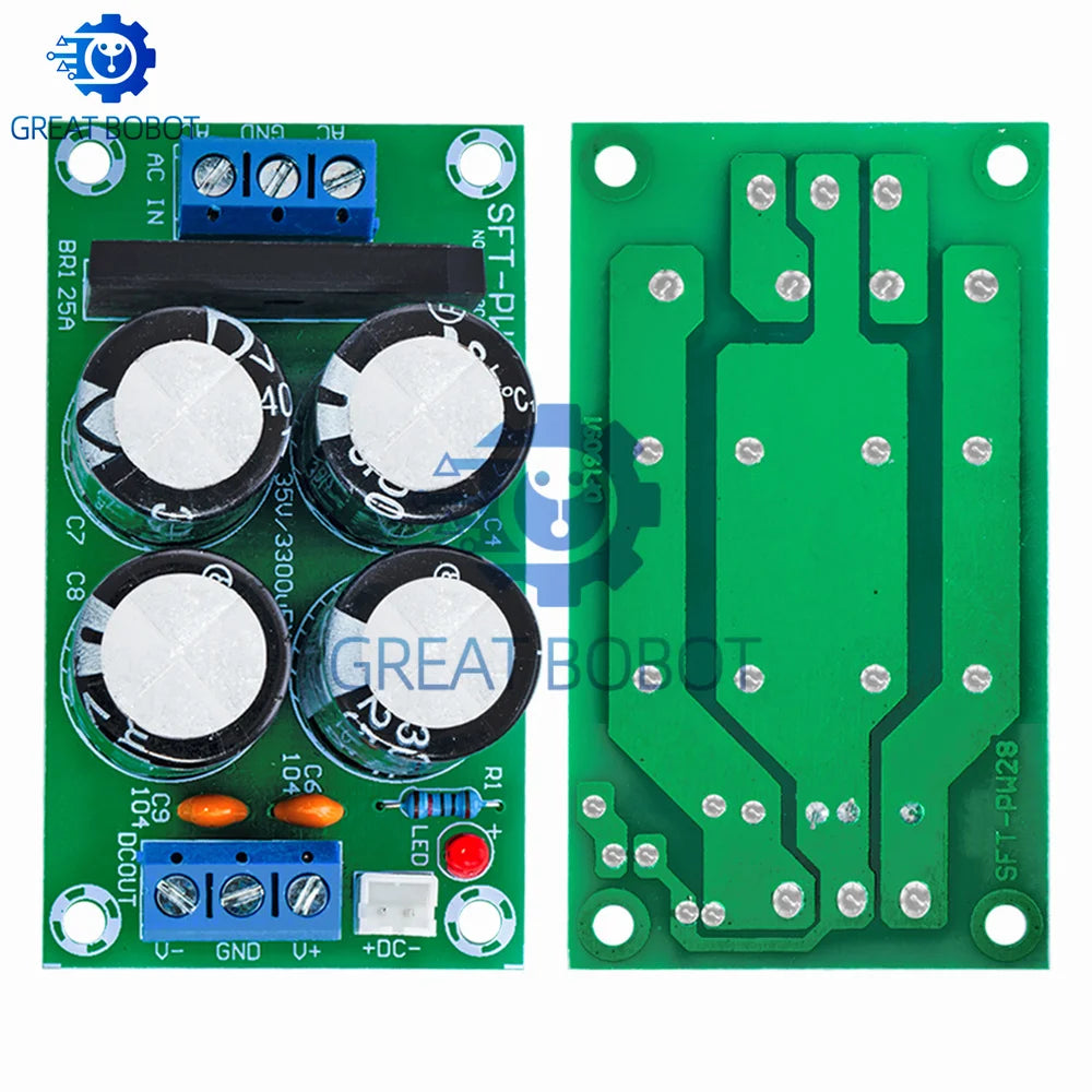PW28 Dual Power Filter Amplifier Board 25A Rectifier DIY Kit Power Supply Board Axl