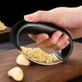 Stainless Steel Garlic Press Rocker with Peeler & Brush Garlic Press Set Axl garlic press
