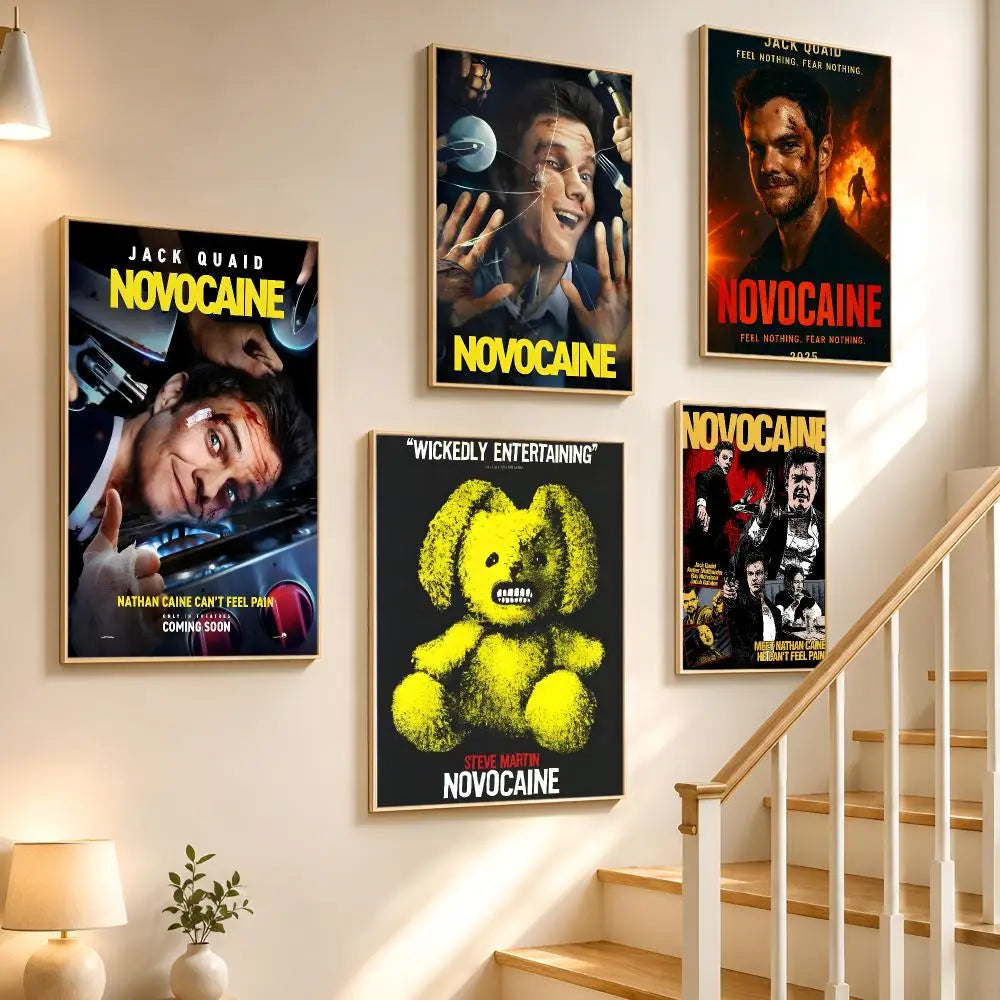 Novocaine Movie Poster HD Waterproof Sticker | Wall Décor Movie Poster Sticker Axl