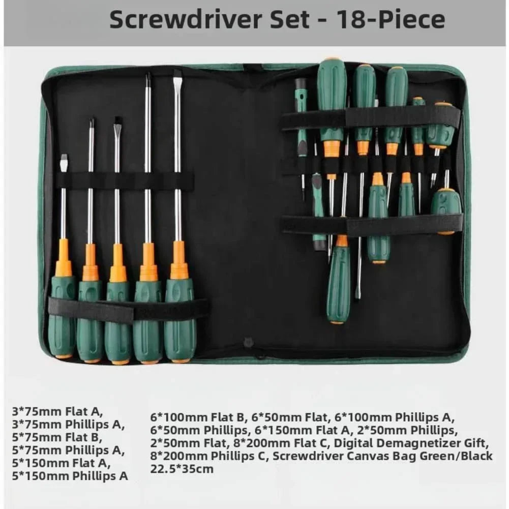 Magnetic Screwdriver Set – Non-Slip Handles, Flathead & Phillips Screwdriver Set Axl 18pcs China Mainland