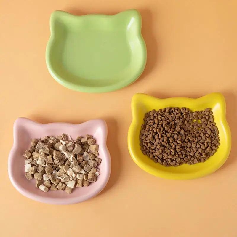 Cat Head Shaped Pet Bowl – BPA-Free Whisker-Friendly Feeder Cat Feeding Bowl Axl