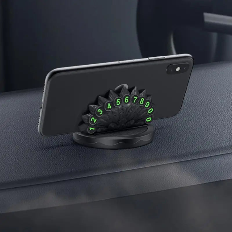 Peacock Rhinestone Car Phone Holder & Parking Number Plate Car Phone Holder Axl