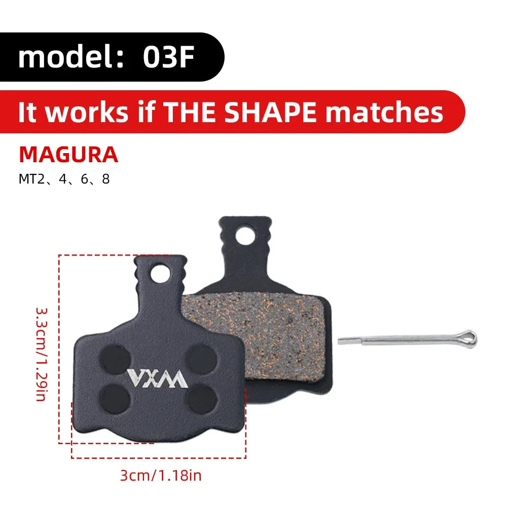VXM MTB Hydraulic Disc Brake Pads – Semi-Metal, Quiet & Durable Disc Brake Pads Axl 03F